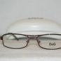 New D&G Dolce & Gabbana Brown Eyeglasses: Mod. 5039 (012) 50-15 & Case