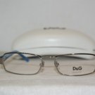 New D&G Dolce & Gabbana Shiny Silver Eyeglasses: Mod. 5032 (198) 51-17 & Case
