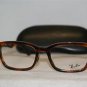 Brand New Ray Ban Light Havana Eyeglasses: Mod. 5267F (2144) 55-19 & Case