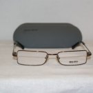 Brand New Miu Miu Brown Eyeglasses: Mod. VMU 55E & Case