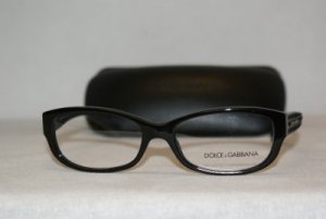 New Dolce & Gabbana Shiny Black Eyeglasses: Mod. DG 3125 (501) 53-16 & Case