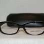 New Dolce & Gabbana Shiny Black Eyeglasses: Mod. DG 3125 (501) 53-16 & Case