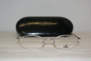 Brand New Fendi Palladium Eyeglasses: Mod. 552 & Authentic Case 49-18-135