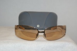 B. New Miu Miu Gold Sunglasses: Mod. SMU 55E & Case