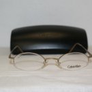 Brand New Calvin Klein Gold Eyeglasses: Mod. 343 (525) 47-20 & Case