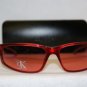Brand New Calvin Klein Red Sunglasses: Mod. 3026 & Case