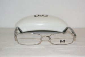 Brand New D&G Dolce & Gabbana Silver Eyeglasses: Mod. 5090 (1005) 52-17 & Case