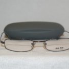 B. New Miu Miu Gunmetal Eyeglasses: Mod. VMU 62A & Case