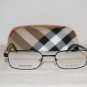 Brand New Burberry Shiny Gunmetal Eyeglasses: Mod. 8882 (2K7) 51-18 & Case