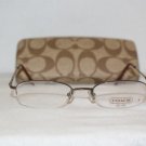 B. New Coach Tan Eyeglasses: Mod. Greenwich 51-19 &Case