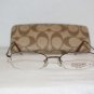 B. New Coach Tan Eyeglasses: Mod. Greenwich 51-19 &Case