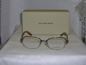 Brand New Burberry Gold Eyeglasses: Mod. 1014 & Case