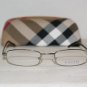 Brand New Burberry Shiny Silver Eyeglasses: Mod. 8999 (AF3) 48-19 & Case