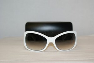 B. New Calvin Klein White Sunglasses: Mod. 831S & Case