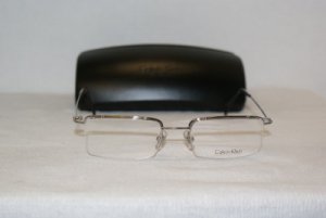 B. New Calvin Klein Silver Eyeglasses: Mod. 378 & Case