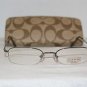B. New Coach Gunmetal Eyeglasses: Mod. Greenwich & Case