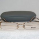 Brand New Miu Miu Gold Eyeglasses: Mod. VMU 51A & Case