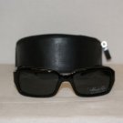 Brand New Kenneth Cole Shiny Black Sunglasses: Mod. 4117 (0B5) 55-18 & Case
