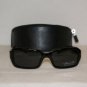 Brand New Kenneth Cole Shiny Black Sunglasses: Mod. 4117 (0B5) 55-18 & Case