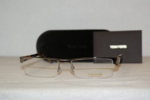 Brand New Tom Ford Shiny Silver Eyeglasses: Mod. FT 5112 (010) 54-17 & Case