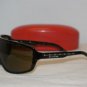 Brand New Valentino Olive Amber Sunglasses: Mod. 1187 (Z4P6S) 74-05 & Case