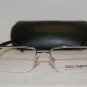 Brand New Dolce & Gabbana DG 1227 Silver 1145 Eyeglasses: Mod. 1227 53-17 & Case