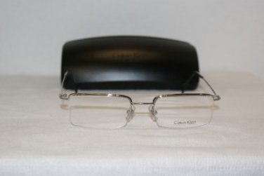 Brand New Calvin Klein 378 Silver 51-19 Eyeglasses: Mod. 378 & Case