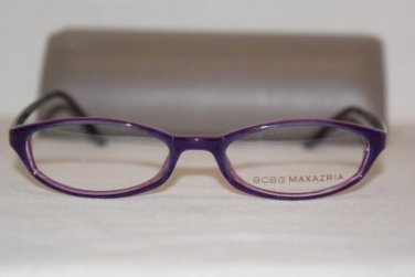 Brand New BCBGMaxazria Eyeglass Mod. Renata Col. Plum 48-17-135 & Case