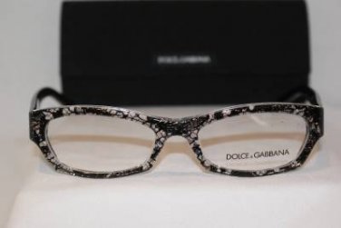 Brand New DOLCE&GABBANA Eyeglass Blk Lace Mod. DG 3115 Col.1895 51-17-135 & Case