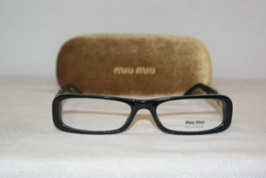 Brand New Miu Miu 08G Black 52-16 Eyeglasses: Mod. VMU 08G & Case