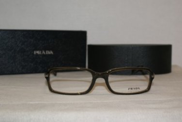 Brand New Prada 04N-A Olive 53-17 Eyeglasses: Mod. VPR 04N-A (0AQ-1O1) & Case