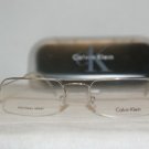 Brand New Calvin Klein 381 Silver 52-19 Eyeglasses: Mod. 381 (530) 52-19 & Case