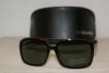 B. New DSquared2 0026 Dark Tortoise Sunglasses: Mod. DQ0026 (54N) 56-16 & Case