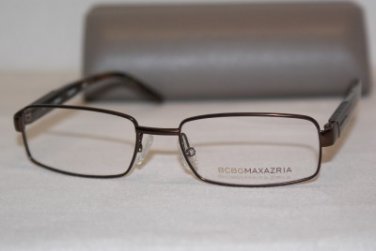 Brand New BCBGMaxazria Eyeglass Mod. Pierro Col. Brown 52-17-135 & Case