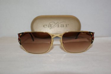 B. New Caviar 3080 Gold & Red Sunglasses: Mod. 3080 & Case