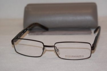 Brand New BCBGMaxazria Eyeglass Mod. Pierro Col. Bro 54-17-140 & Case