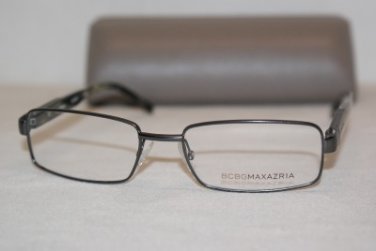 Brand New BCBGMaxazria Eyeglass Mod. Pierro Col. Gunmetal 52-17-135 & Case