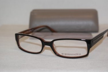 Brand New BCBGMaxazria Eyeglass Mod. Sergio Col. Black Horn 52-17-140 & Case