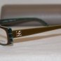 Brand New BCBGMaxazria Eyeglass Mod. Tessa Col. Olive Laminate 54-15 & Case