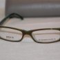 Brand New BCBGMaxazria Eyeglass Mod. Tessa Col.Olive Laminate 49-15-130 &Case