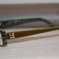 Brand New BCBGMaxazria Eyeglass Mod. Tessa Col.Olive Laminate 52-15-135 &Case