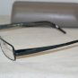 Brand New BCBG Maxazria 52-17 Blue Ink Eyeglasses: Mod. Enzo 52-17 & Case