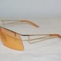 B. New Christian Dior Clubbing Gold & Orange Sunglasses: Mod. Clubbing & Case