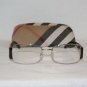 Brand New Burberry 1081 54-18 Silver Eyeglasses: Mod. 1081 & Case