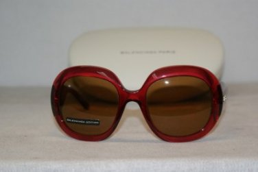 Brand New Balenciaga Red Wine MX8 Sunglasses: Mod. 0125 (MX8) 53-20 & Case