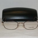 Brand New Calvin Klein 253 Gold 49-19 Tortiose Eyeglasses: Mod. 253 (552) & Case