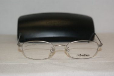 Brand New Calvin Klein 253 Silver 49-19 Eyeglasses: Mod. 253 (542) 49-19 & Case