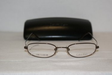 Brand New Calvin Klein Brown 557 47-18 Eyeglasses: Mod. 557 (009) & Case