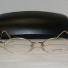 Brand New Calvin Klein 161 Light Gold 48-19 Eyeglasses: Mod. 161 (504) & Case