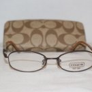 Brand New Coach Corey Dark Brown 48-16 Eyeglasses: Mod. Corey & Case